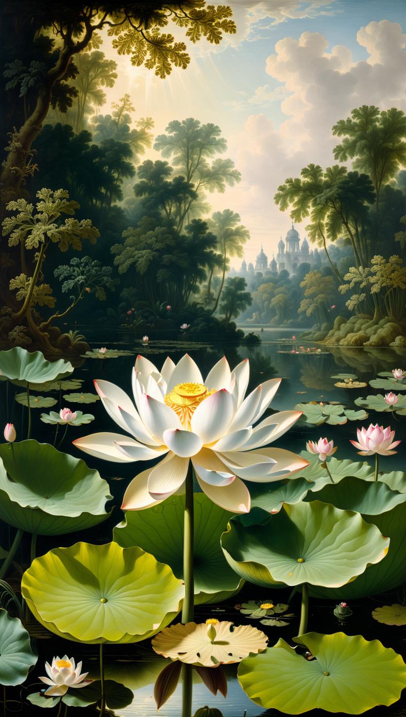 02984-2633870362-the lotus pond by edward nash, in the style of rococo still-lifes, ernst haeckel, jacob van ruisdael, ary scheffer, naturalistic.png